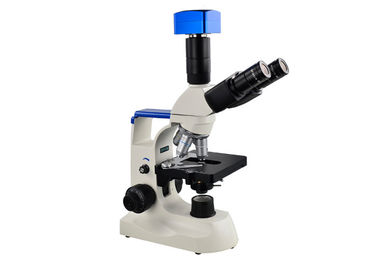 Cina Mikroskop Laboratorium Medis Putih, Mikroskop Lab Sains, 4 Lubang Nosepiece pemasok