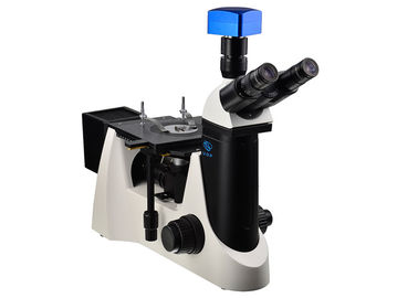 Cina Mikroskop Terbalik Trinocular Metalurgi 80X Tujuan 5 Lubang Lensa Mata pemasok